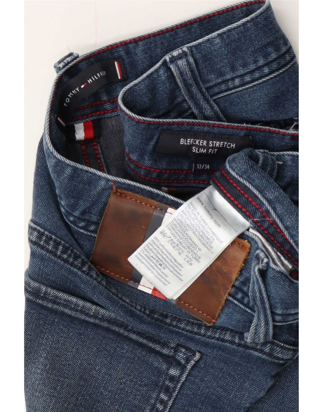 Vaqueros Tommy Hilfiger Bleecker Slim para mujer W32 L34 Algodón azul