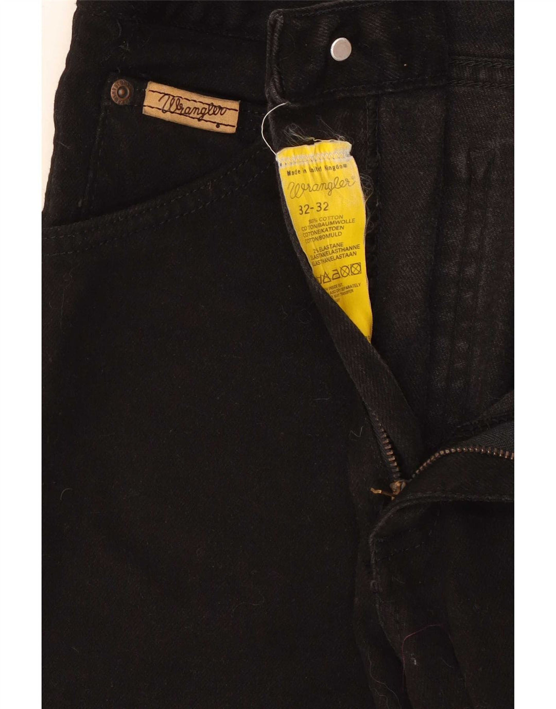 Wrangler Vaqueros rectos ajustados para hombre W32 L32 Algodón negro