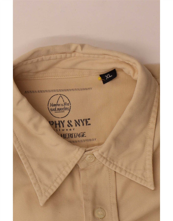 Murphy & Nye Camisa Sailmakers para hombre XL Algodón beige