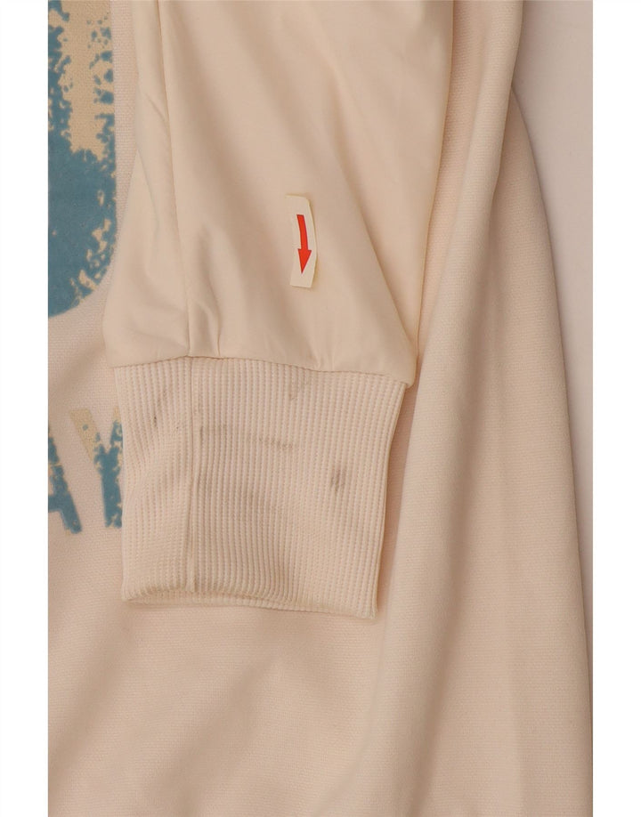 Puma Mujer Gráfico Chándal Top Chaqueta UK 6 XS Blanco Poliéster