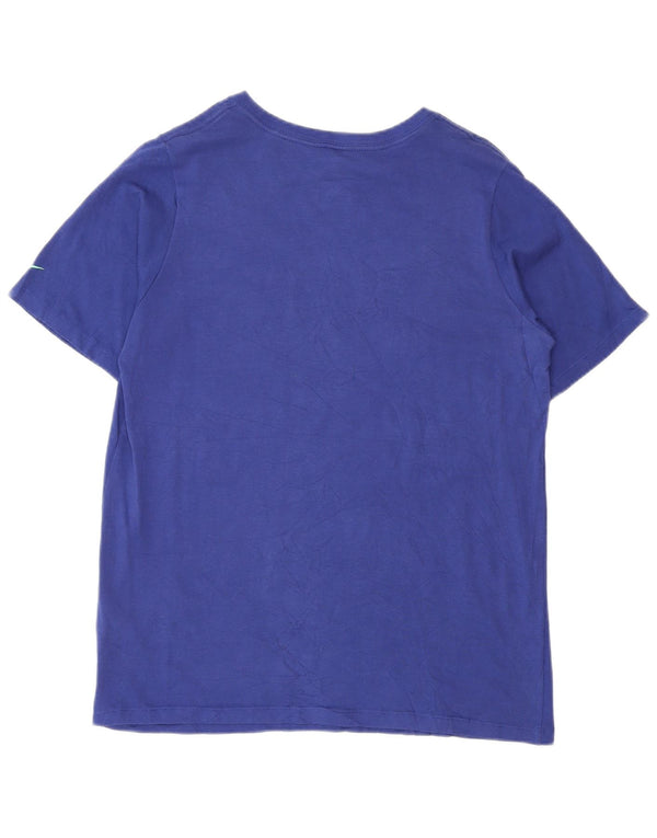 Nike Camiseta gráfica de corte atlético para mujer UK 40 XL Algodón azul