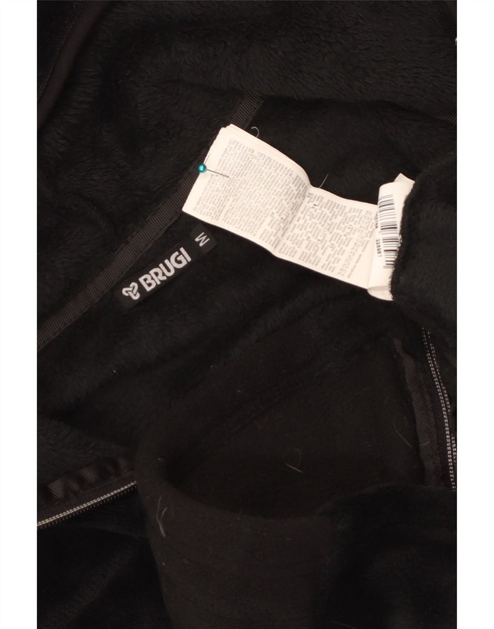 Brugi Chaqueta polar con capucha para mujer UK 40 Mediana Poliéster negro