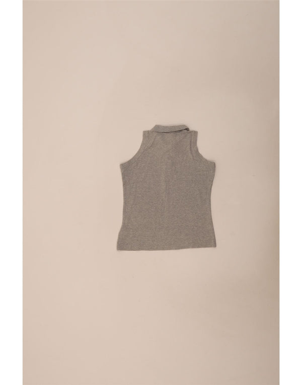 Lotto Polo sin mangas para mujer UK 10 Small Gris Algodón