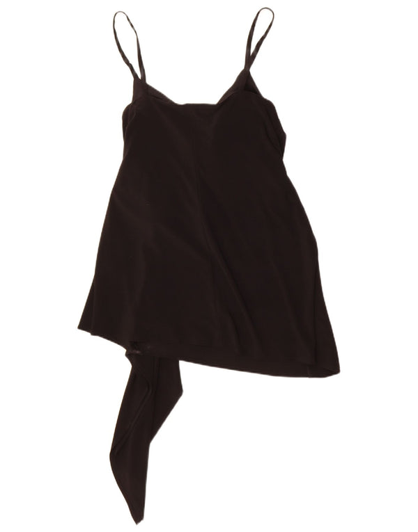 Joseph Ribkoff Top de tirantes con volantes en la parte delantera para mujer UK 46 Grande Poliéster negro