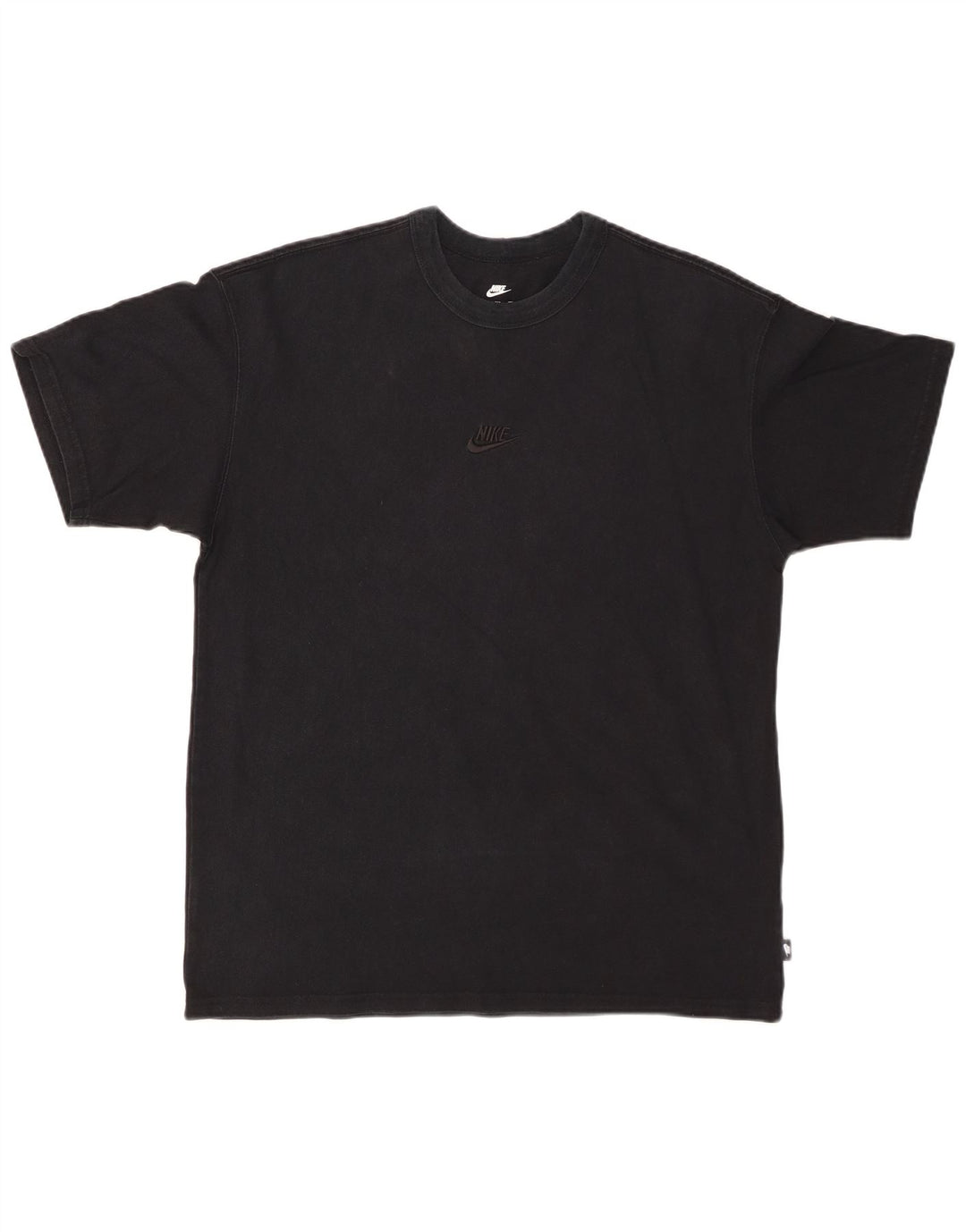 NIKE Camiseta holgada para hombre Top mediano de algodón negro