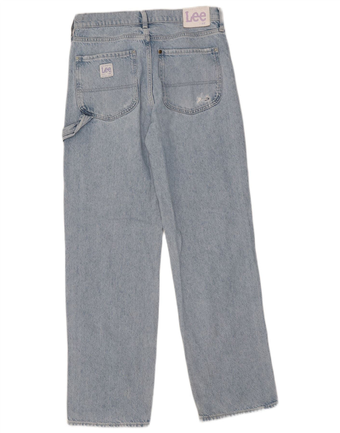 Lee Jeans rectos desgastados para mujer EU 36 Small W30 L30 Algodón azul