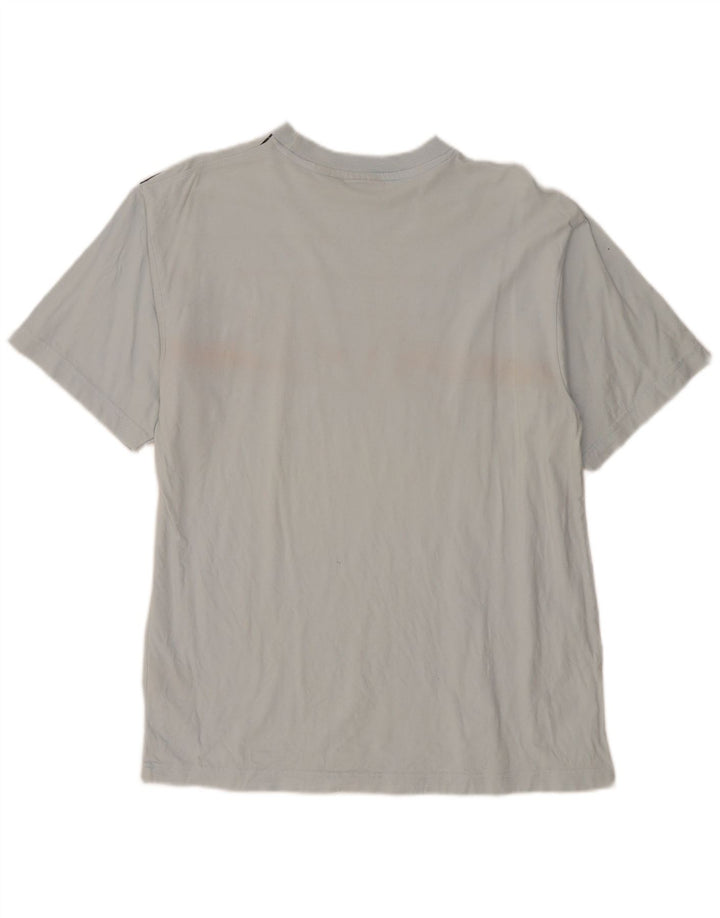 Fila Camiseta gráfica para hombre Top grande de algodón a rayas grises