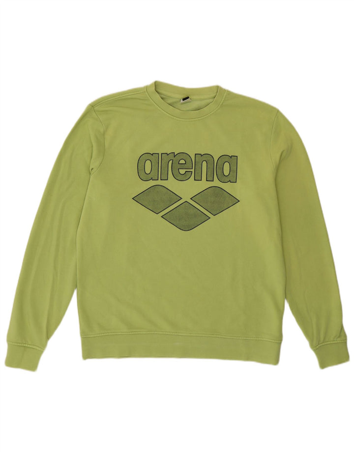 ARENA Hombre Sudadera Gráfica Jersey De Algodón Verde Medio