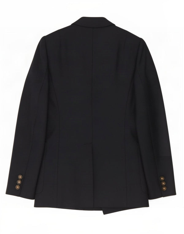 Reiss Chaqueta tipo blazer con doble botonadura para mujer UK 8 Small Lana azul marino