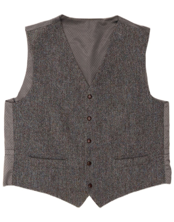Harris Tweed Chaleco para hombre 2XL Gris Lana nueva