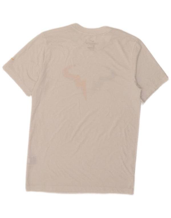 Nike Dri Fit Graphic Camiseta para hombre, talla pequeña, poliéster blanco