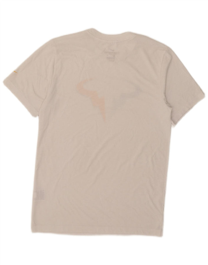 Nike Dri Fit Graphic Camiseta para hombre, talla pequeña, poliéster blanco