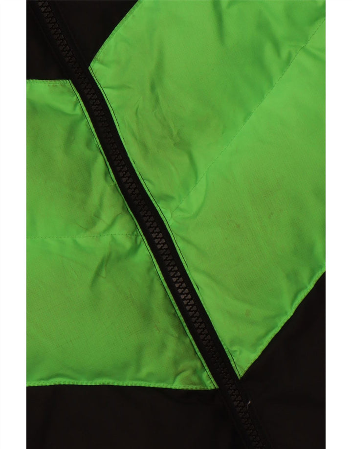 NIKE Chaqueta acolchada con capucha para niños 13-14 años XL Negro Poliéster color block