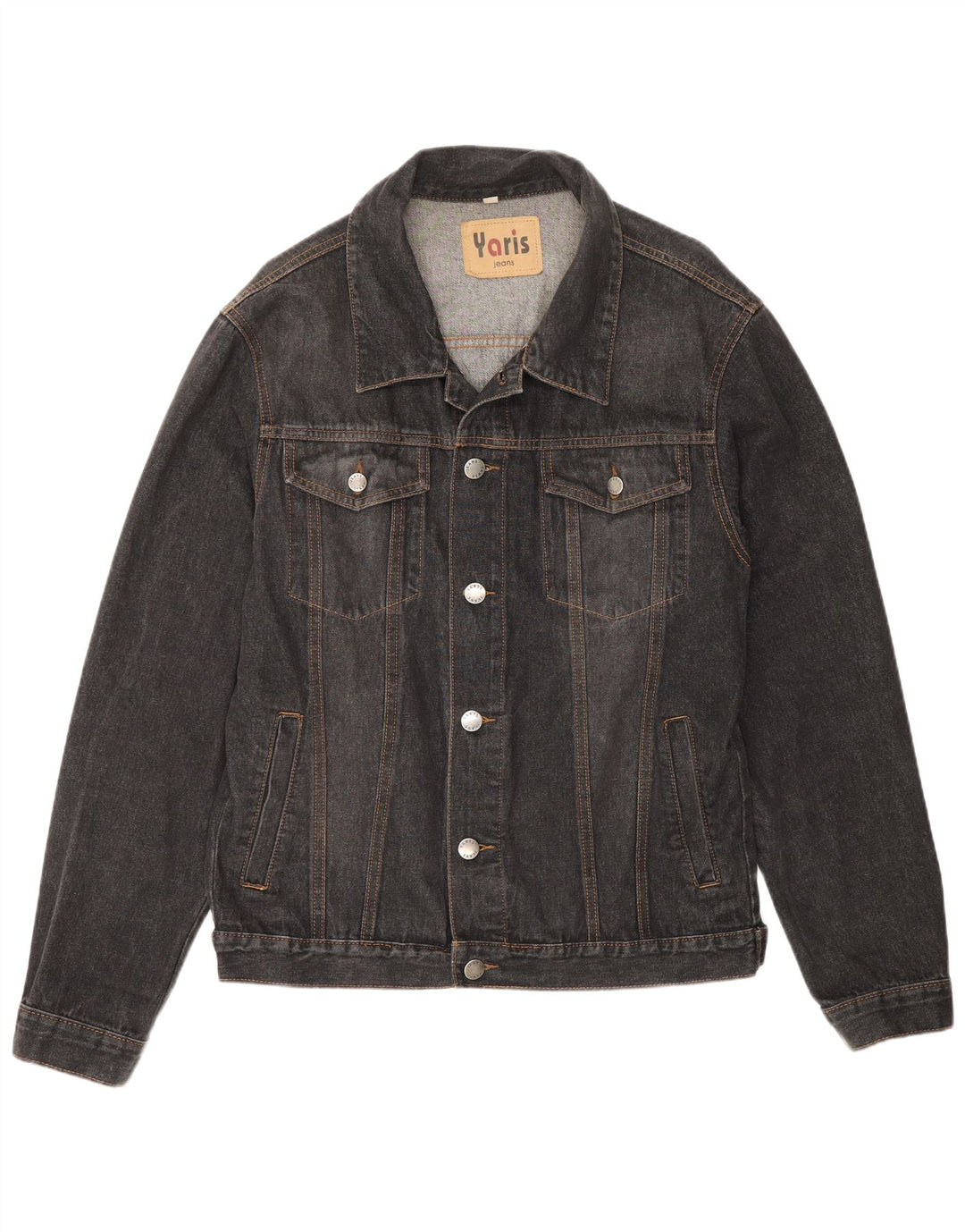 Vintage hombres chaqueta de mezclilla Reino Unido 42 XL algodón gris