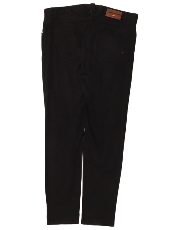 Zara Mens Slim Casual Pantalones EU 46 XL W36 L31 Algodón Negro