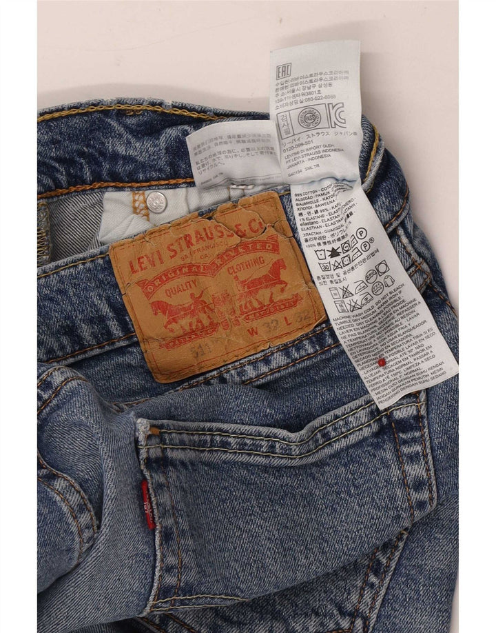 Levi's Hombre 511 Slim Jeans W32 L32 Algodón Azul