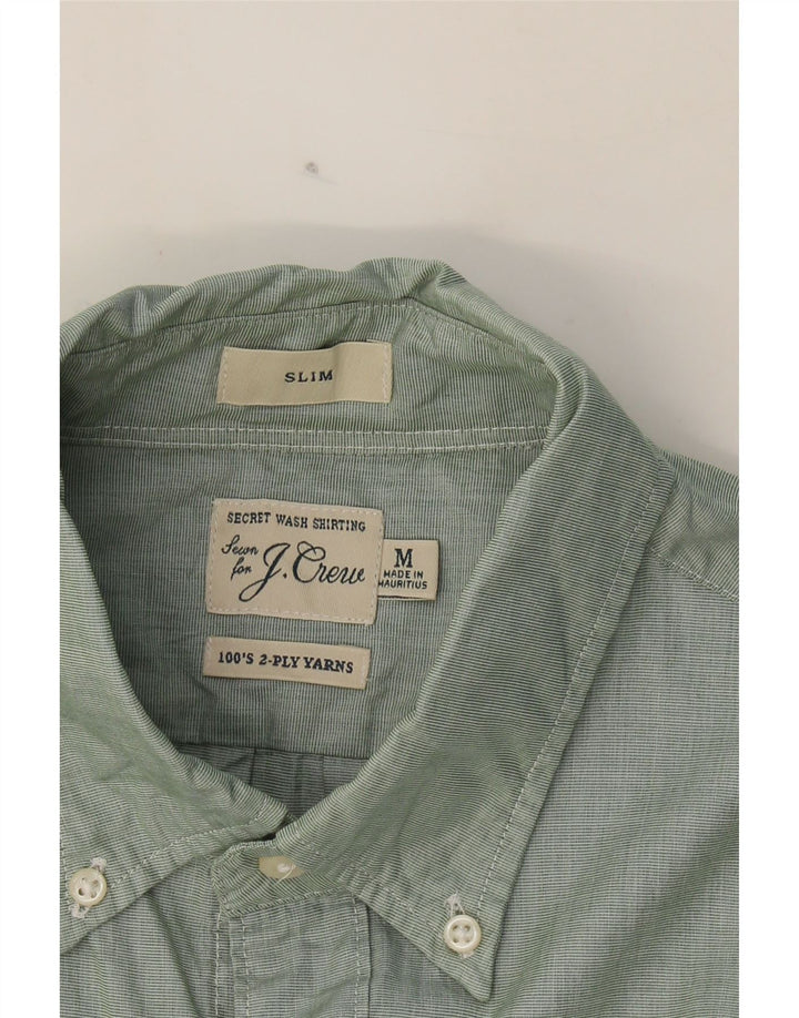 J. CREW Mens Slim Shirt Medium Green Cotton Vintage J. Crew and Second-Hand J. Crew from Messina Hembry 