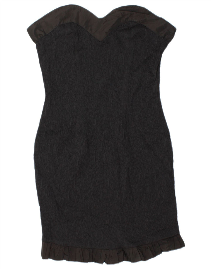 Aurelio Zepino Mini vestido sin tirantes para mujer IT 46 Grande Negro
