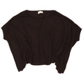 Zara Mujer Batwing Blusa Extragrande Top UK 10 Small Poliéster Negro