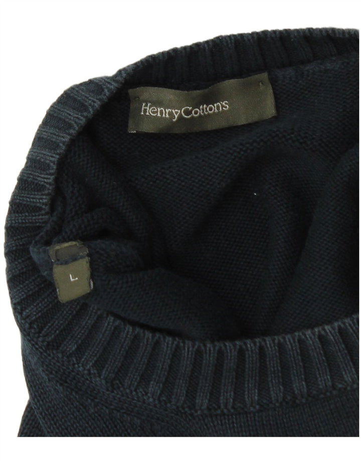 Henry Cottons - Camiseta sin mangas para hombre, talla grande, color azul marino
