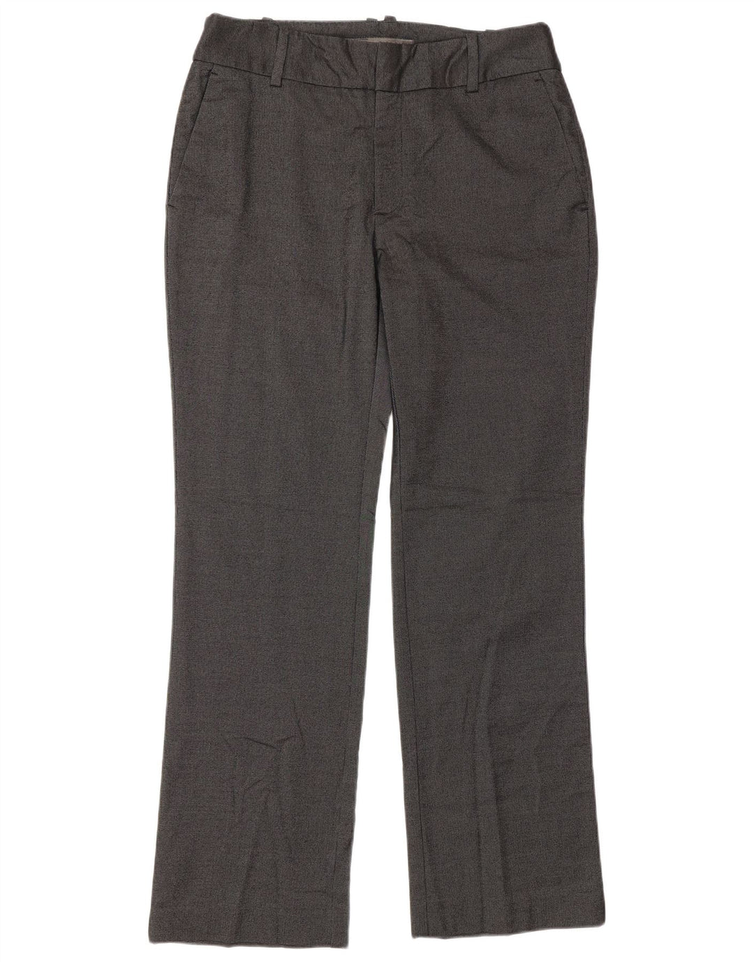 Zara Mujer Pantalón De Traje Recto EU 38 Small W28 L30 Poliéster Gris