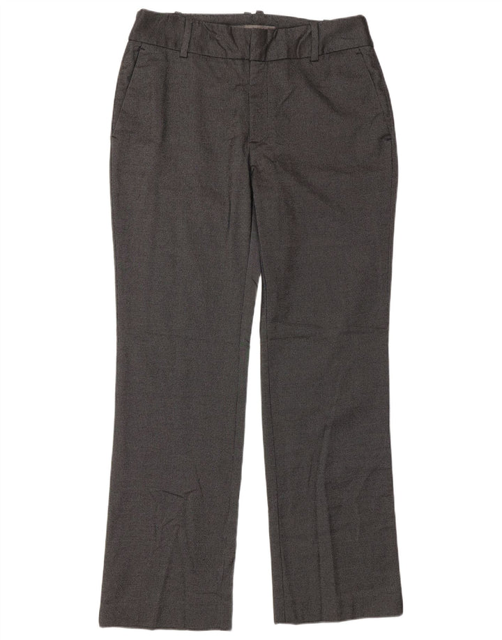 Zara Mujer Pantalón De Traje Recto EU 38 Small W28 L30 Poliéster Gris