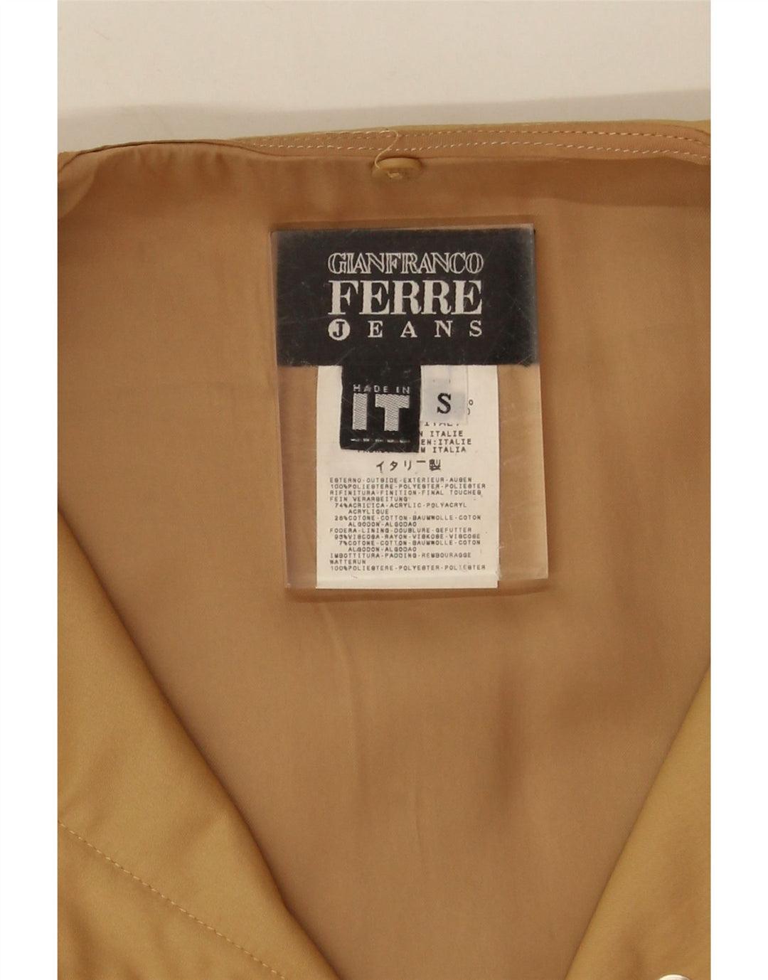 Gianfranco Ferre Abrigo extragrande para mujer Reino Unido 10 Pequeño Acrílico beige