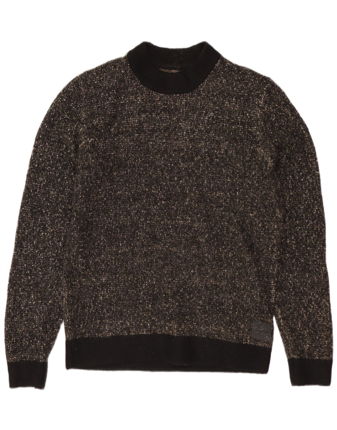 JACK & JONES Jersey De Cuello Redondo Para Hombre Poliéster Moteado Negro Medio