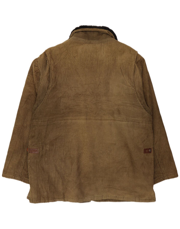 Tomcat Chaqueta de pana para hombre UK 38 Algodón color block mediano color caqui