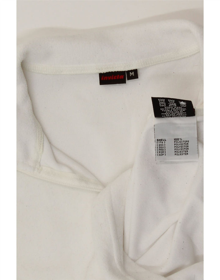 Jersey de forro polar con cuello y cremallera para mujer Invicta UK 44 Poliéster blanco mediano