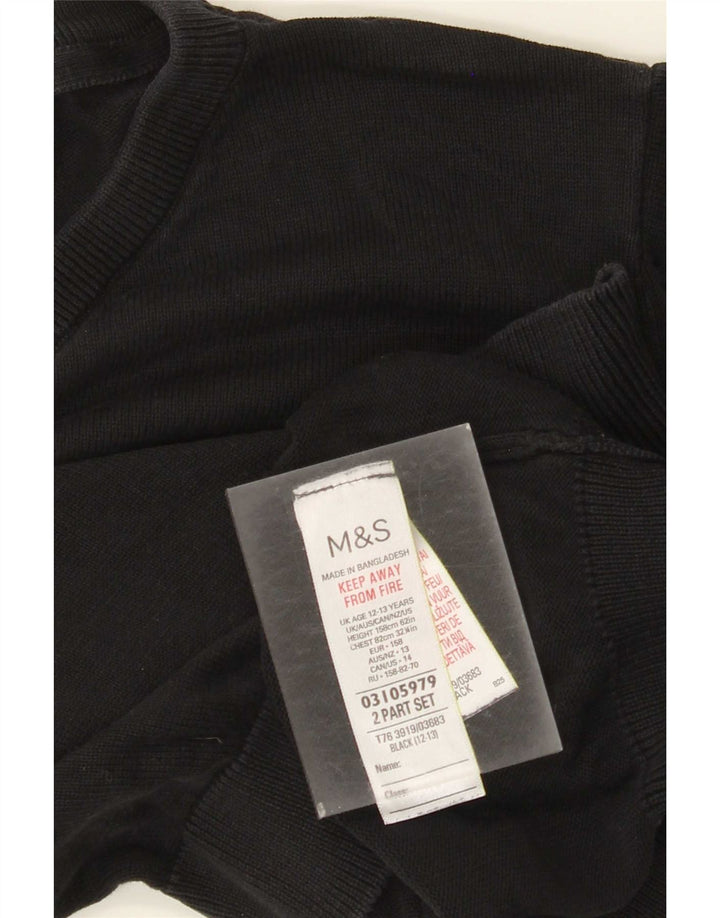 Marks & Spencer - Sudadera para niño (12-13 años, algodón), color negro