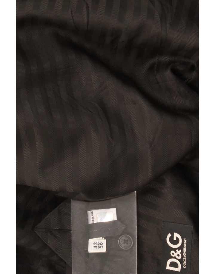 Dolce & Gabbana Abrigo para hombre UK 42 XL Rayas negras