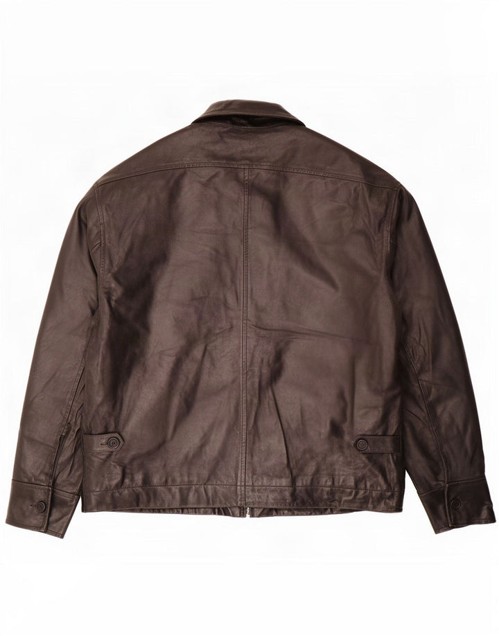 Paul Smith Chaqueta de cuero para hombre UK 42 XL Negro