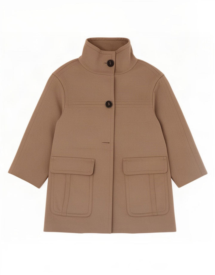 Zara Mujer Abrigo UK 44 Lana Gris Medio