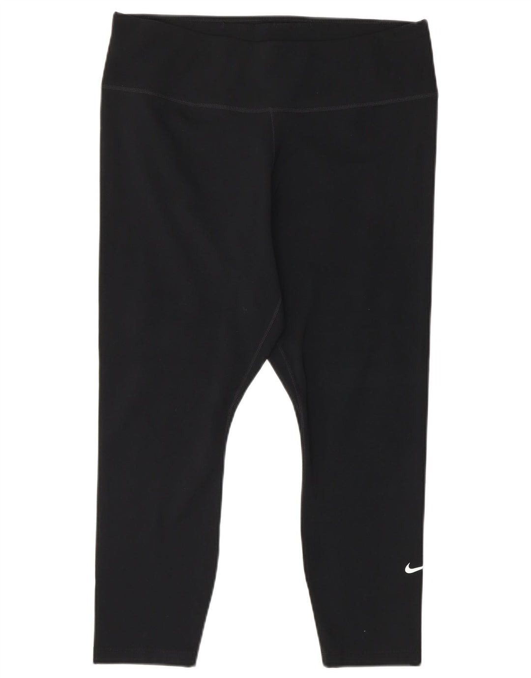 NIKE Leggings Capri Dri Fit para Mujer UK 44 Grande Poliéster Negro