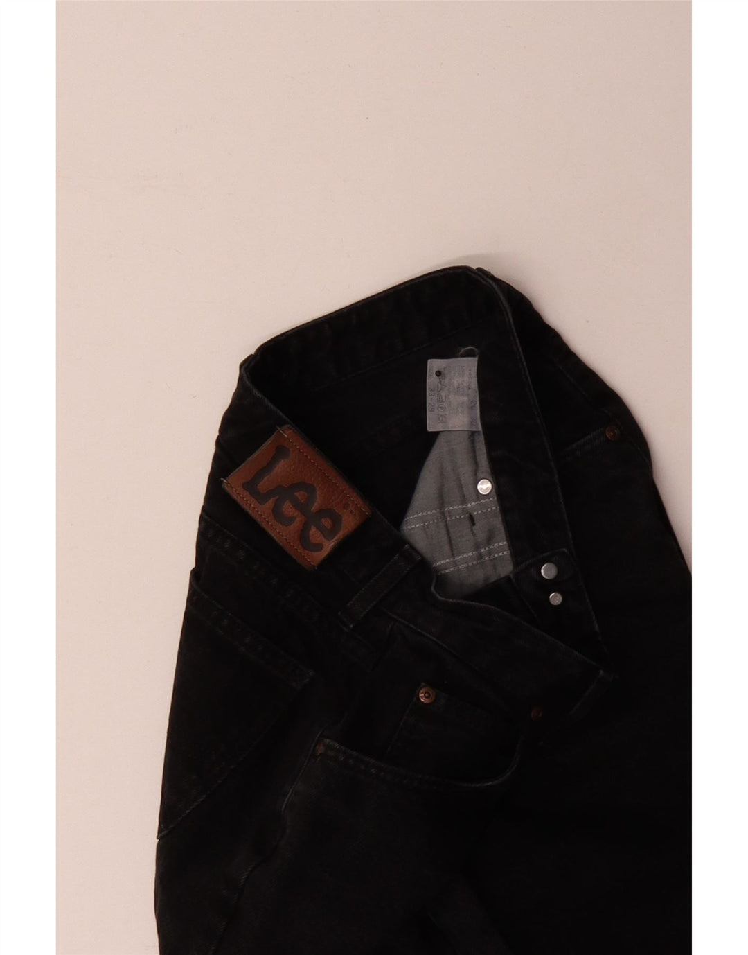 Vaqueros Lee Mujer Rectos W29 L26 Algodón Negro