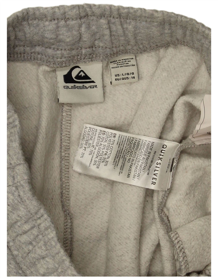 QUIKSILVER Pantalones de chándal con gráfico para niños Joggers 13-14 años Grande Gris