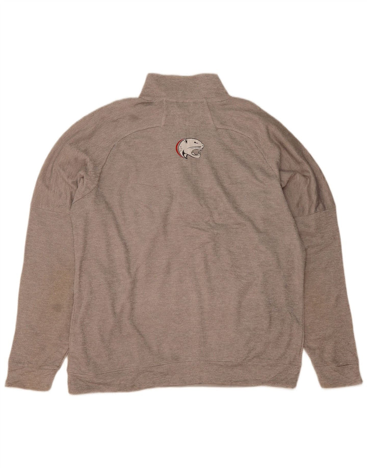 ADIDAS Sudadera con cuello y cremallera gráfica para hombre Jumper XL Poliéster gris