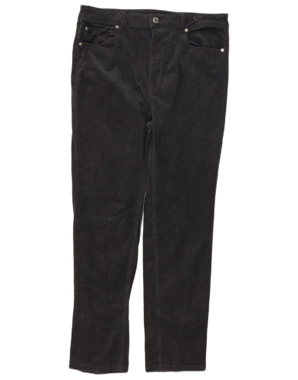 Marks & Spencer Pantalones de pana ajustados para mujer UK 46 Large W34 L27 Gris
