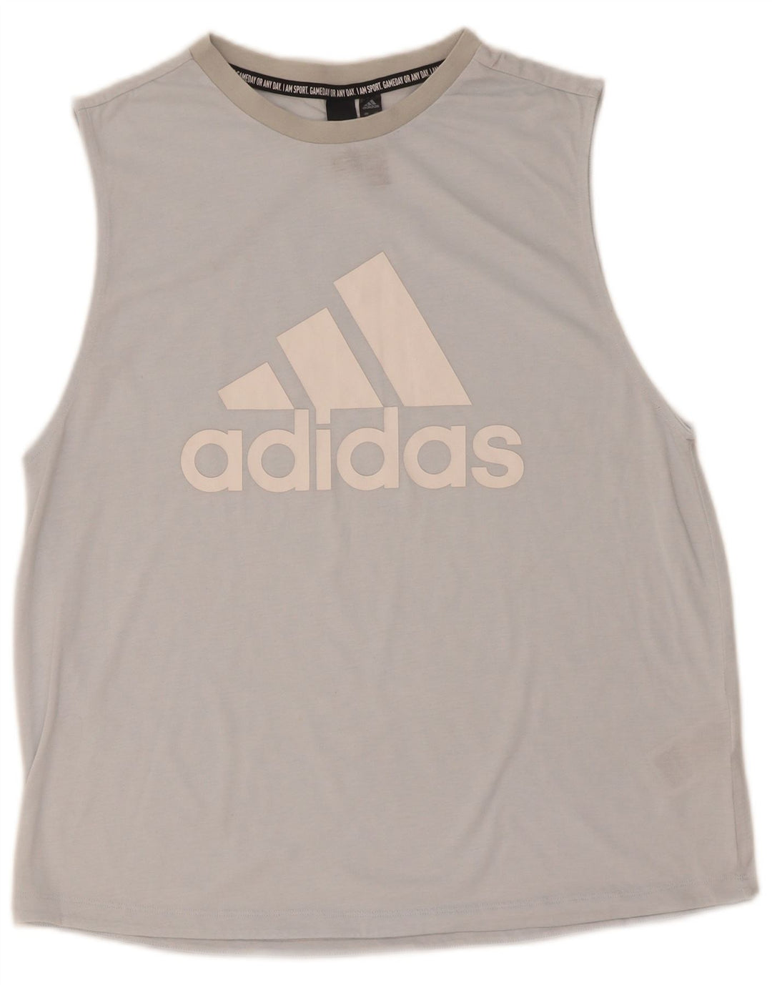 Adidas Mujer Gráfico Chaleco Top UK 12/14 Medio Azul Poliéster