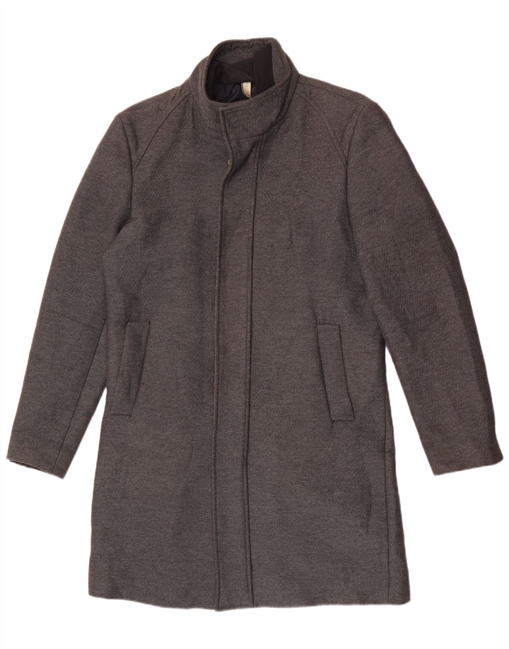 Zara Hombre Abrigo Reino Unido 40 Grande Gris
