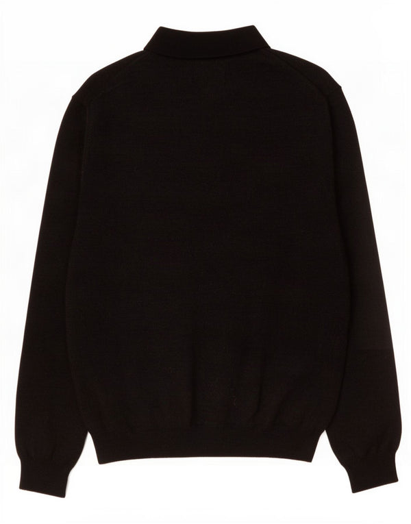Marks & Spencer Suéter tipo jersey con cuello tipo polo para hombre, acrílico gris grande