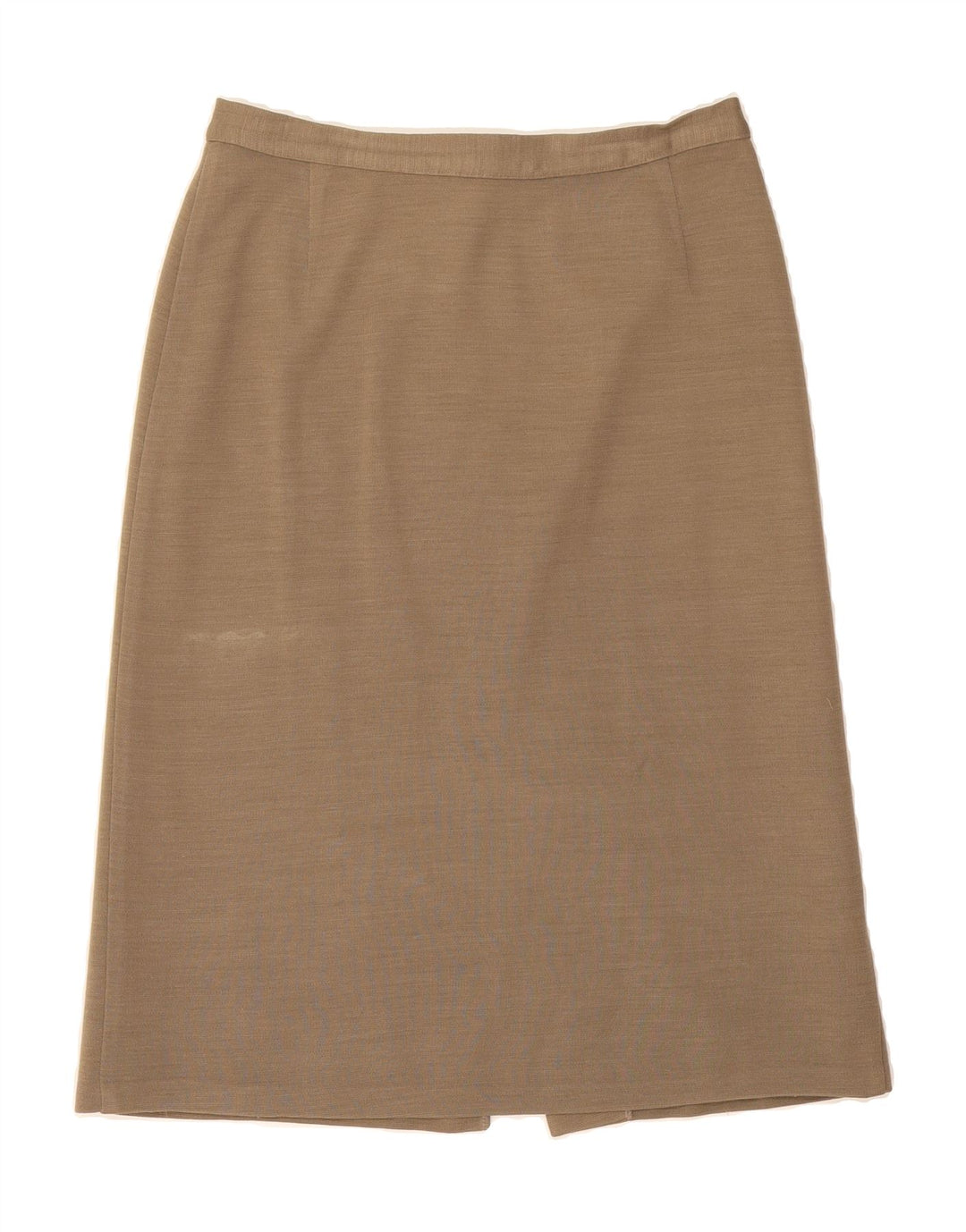 ST MICHAEL Womens A-Line Skirt UK 14 Medium W28 Beige Acrylic Vintage St Michael and Second-Hand St Michael from Messina Hembry 