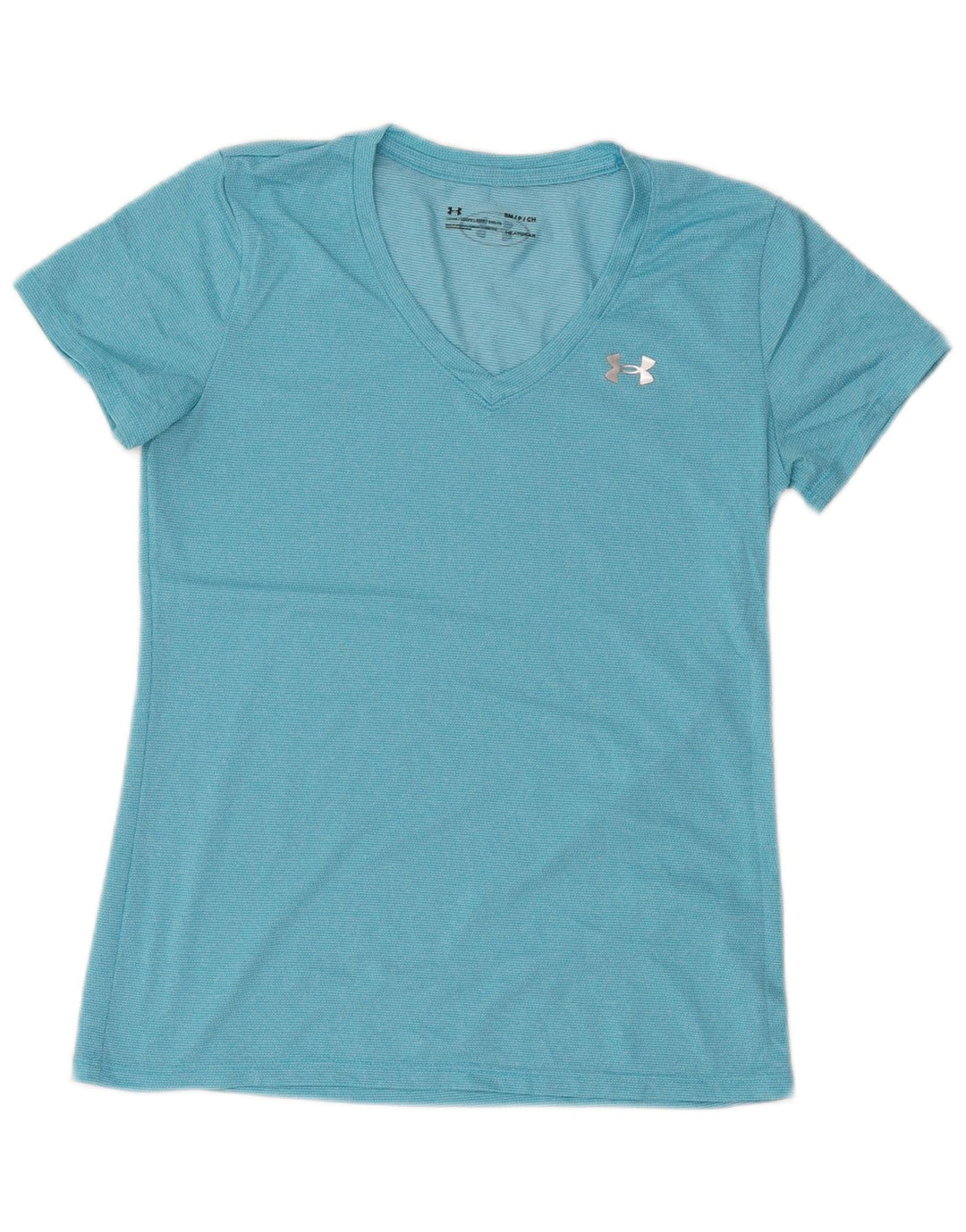 UNDER ARMOUR Camiseta Heat Gear para mujer Top UK 10 Small Blue Pinstripe