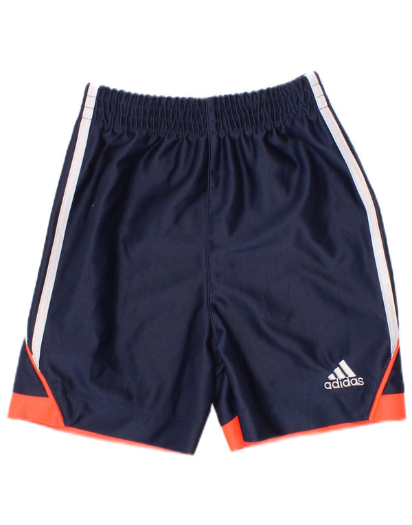 Adidas Pantalones cortos deportivos para bebé niño 18-24 meses Azul marino Colorblock Poliéster