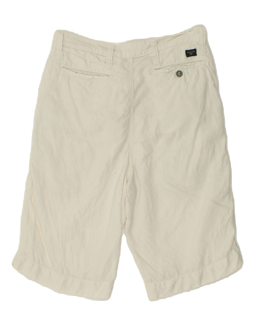 DOCKERS Mens Chino Shorts W31 Medium White Linen Vintage Dockers and Second-Hand Dockers from Messina Hembry 