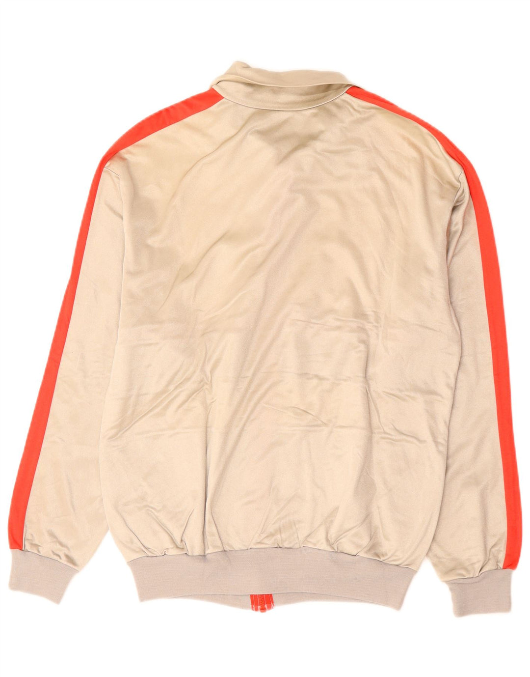 Vintage hombres chándal top chaqueta medio gris colorblock