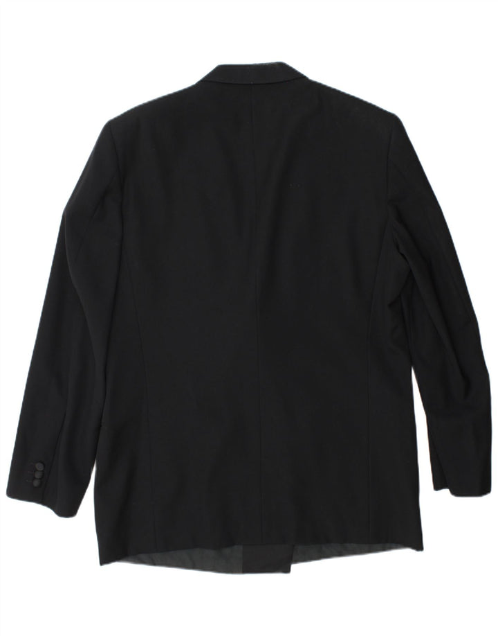 Egon Von Furstenberg Mens UK 40 Large W32 L32 Lana virgen negra