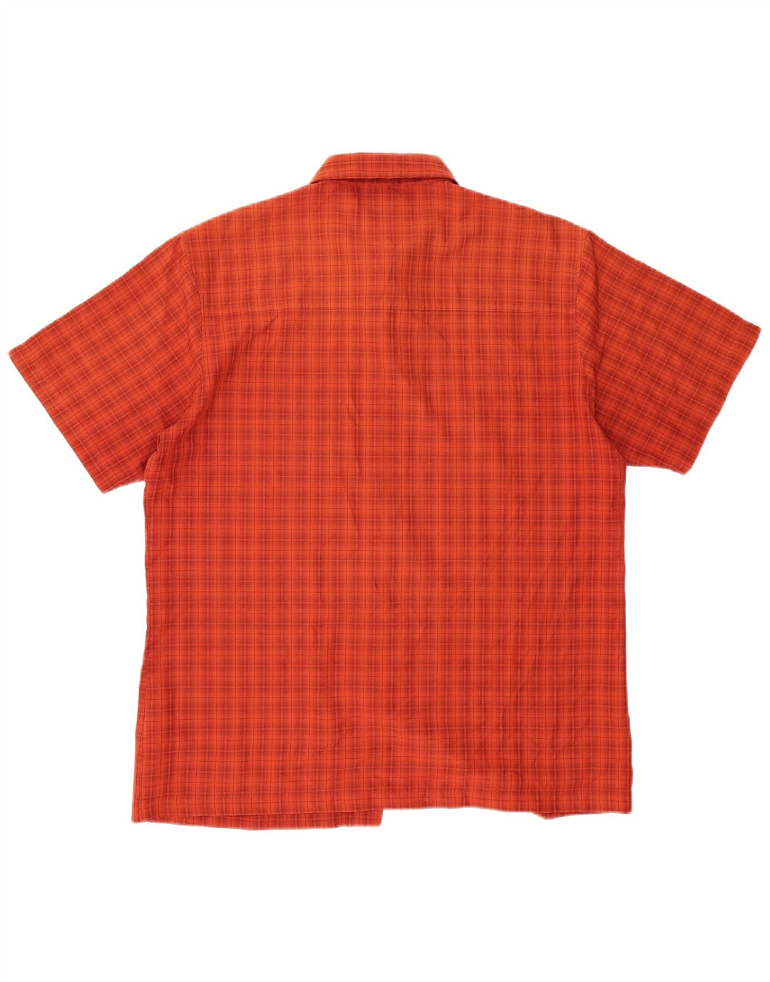 JACK WOLFSKIN Camisa de manga corta para hombre UK 40/42 Large Red Check Poliéster
