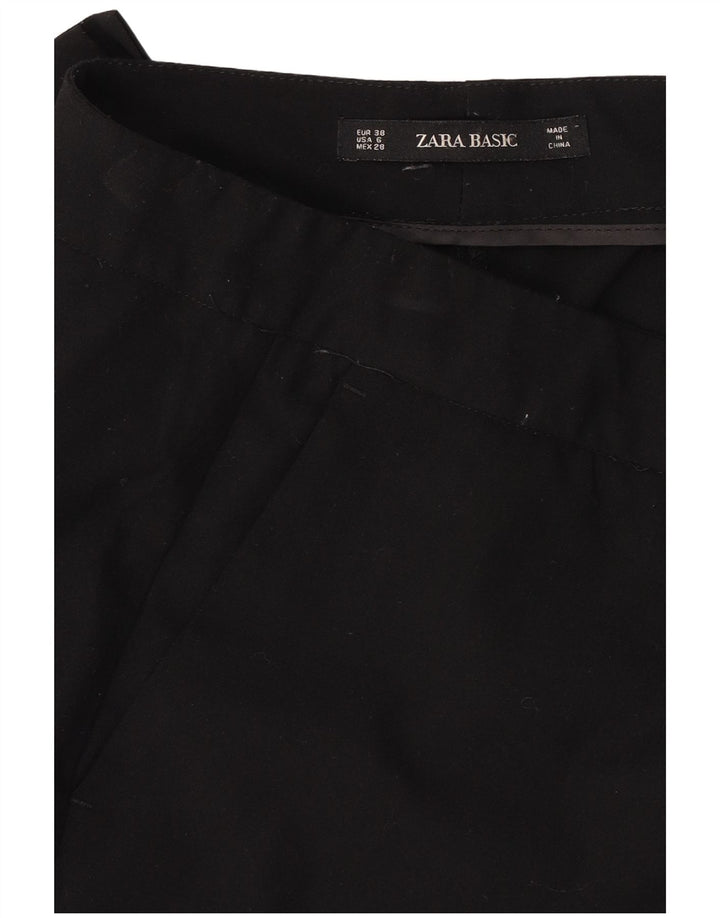 Zara Pantalón chino ajustado para mujer EU 38 Small W28 L26 Poliéster negro